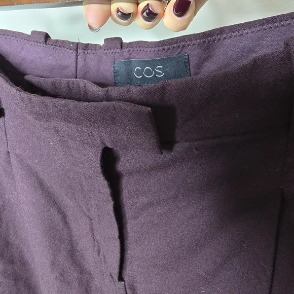 COS Pleats Dropped Crotch Trousers Size 6, 96% Wool - Picture 5 of 12